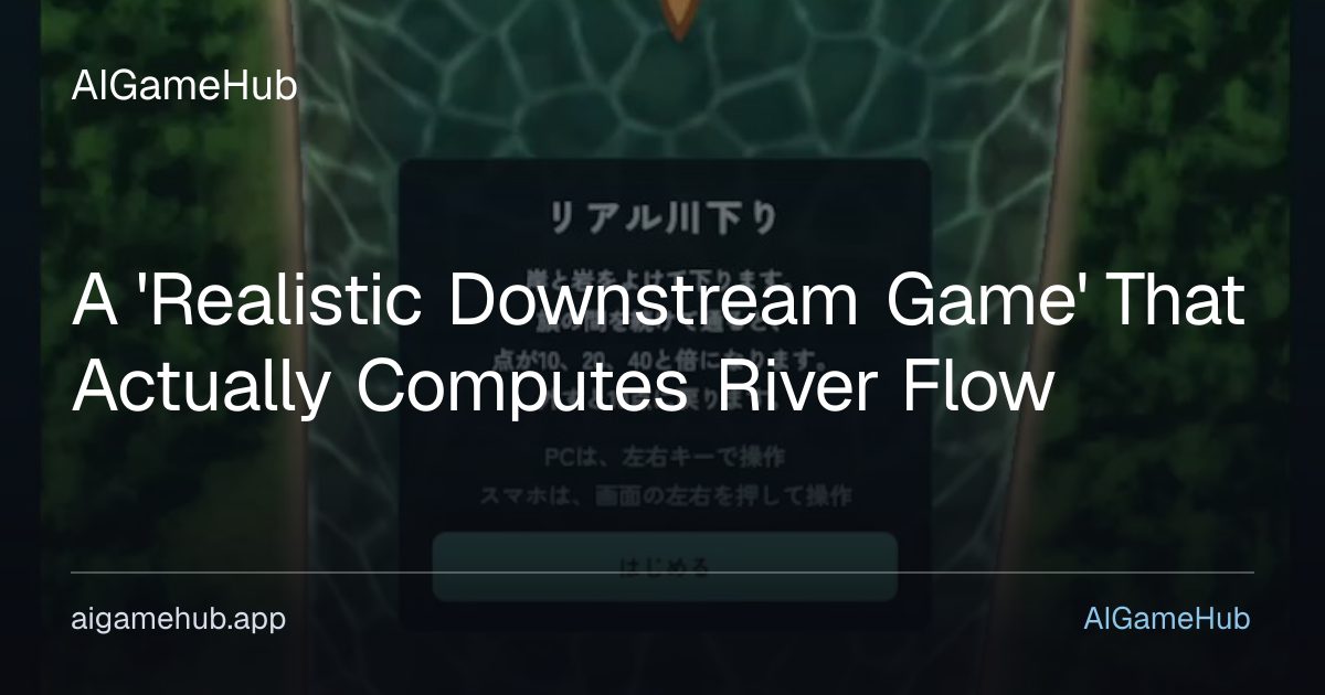 A 'Realistic Downstream Game' That Actually Computes River Flow - other