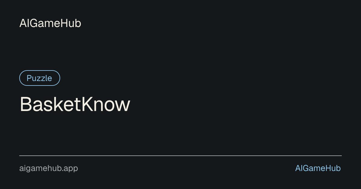 BasketKnow - Puzzle