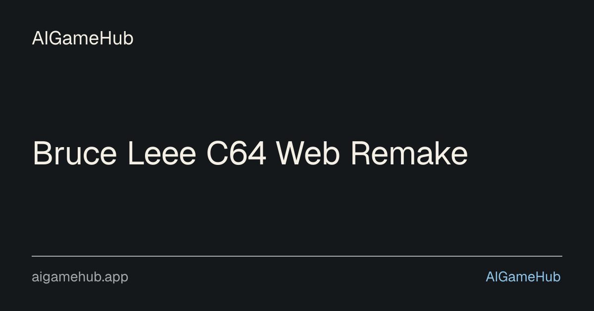 Bruce Leee C64 Web Remake - other