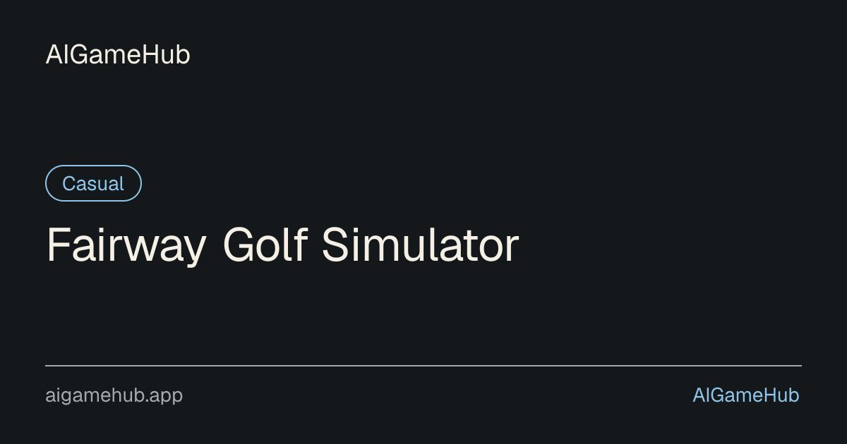 Fairway Golf Simulator - Casual