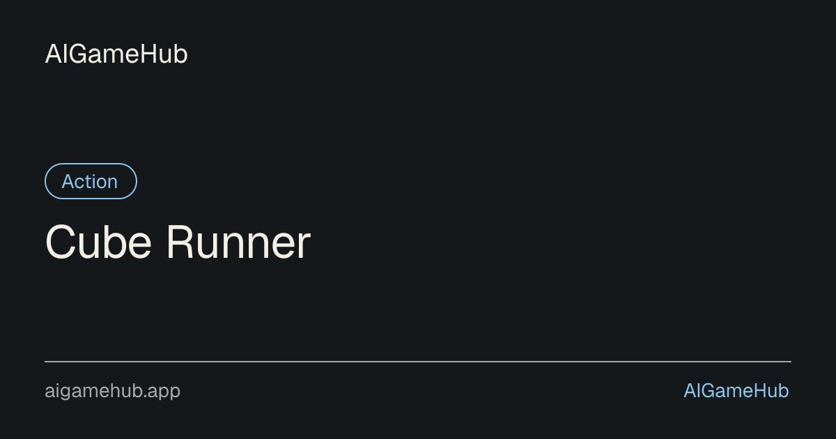 Cube Runner - Action