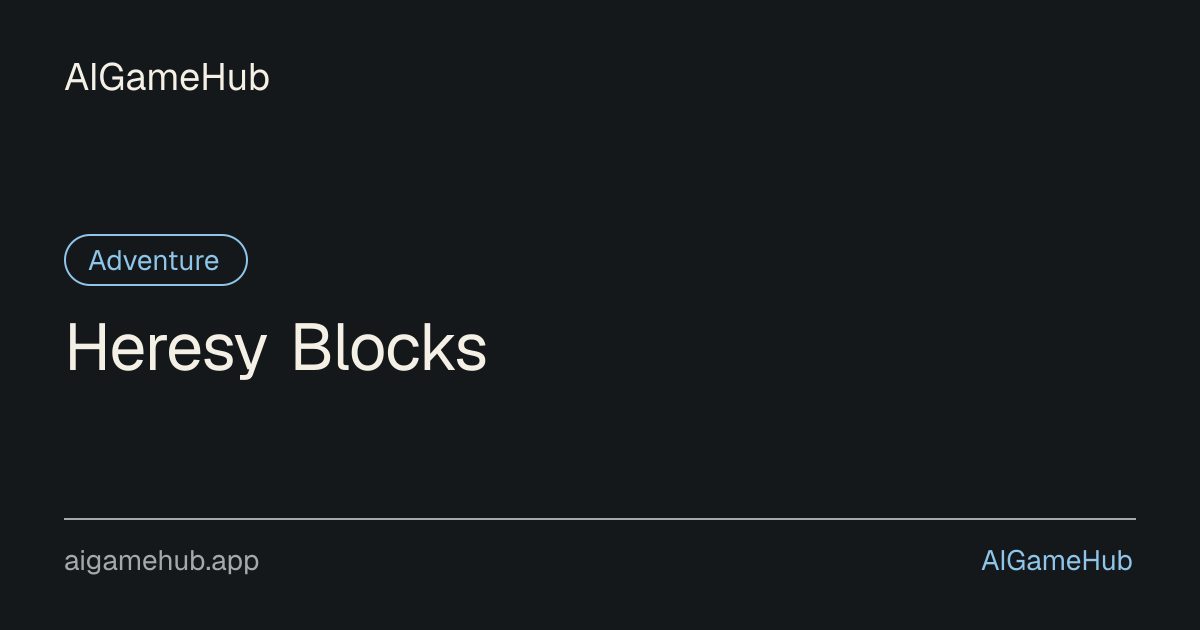 Heresy Blocks - Adventure