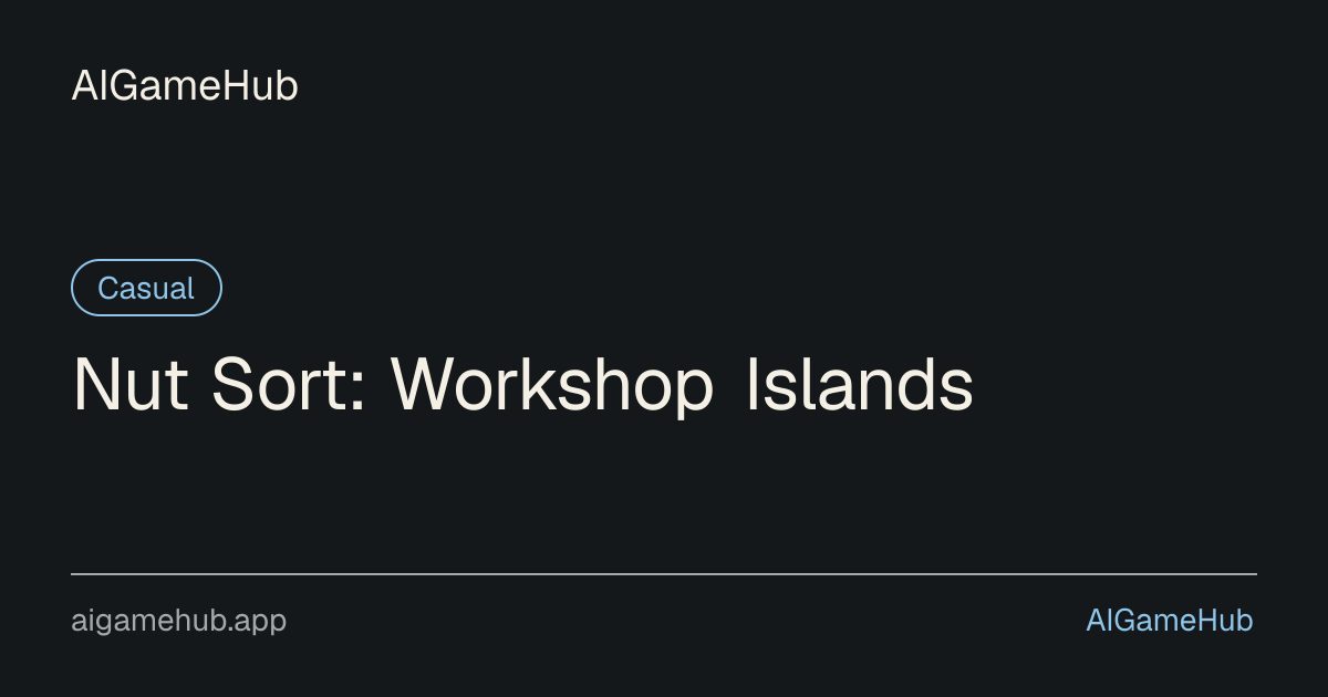 Nut Sort: Workshop Islands - Casual