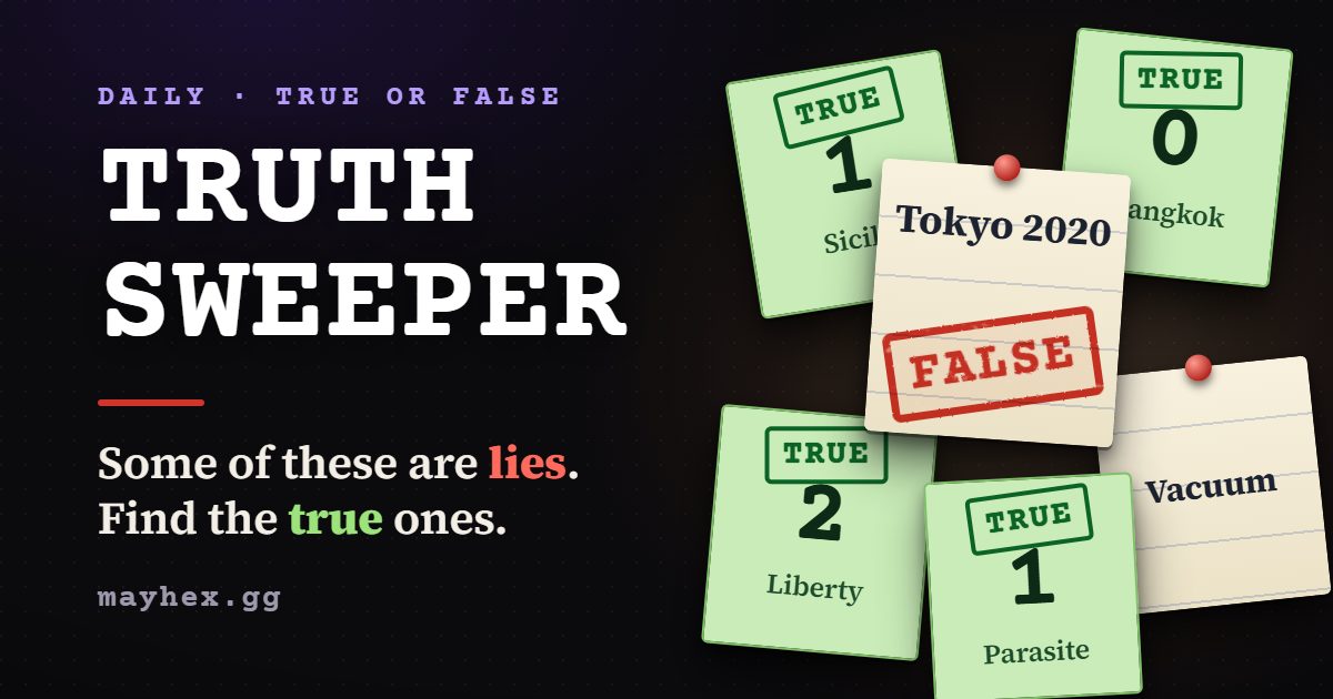 TRUTH SWEEPER - Puzzle